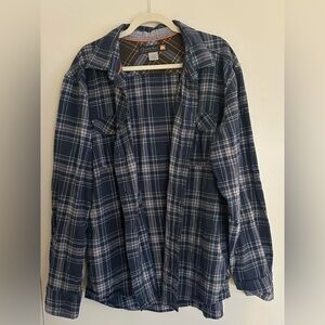 Quiksilver Waterman Collection Plaid Shirt - Brown and Blue